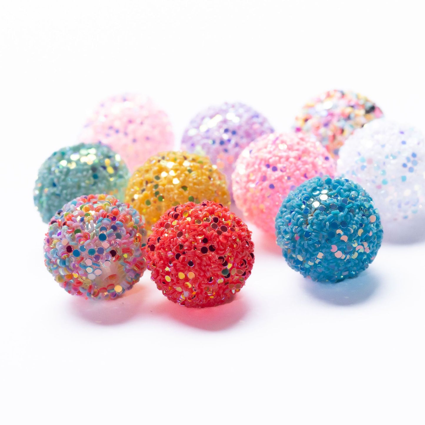 50 pcs Sequin Round Bead with Straight Hole Sugar Beads