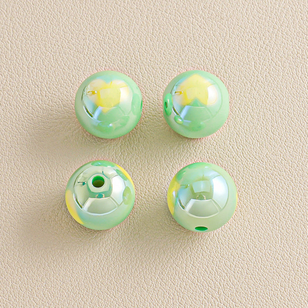 16mm Heart-shaped Straight Hole Round Beads