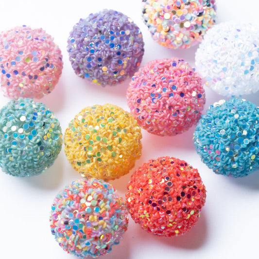 50 pcs Sequin Round Bead with Straight Hole Sugar Beads