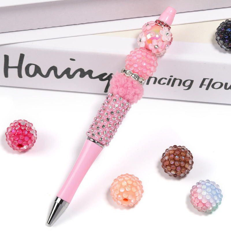 18.5mm Mermaid Bead with Diamond Ball Acrylic Through-Hole Bead Fancy Beads