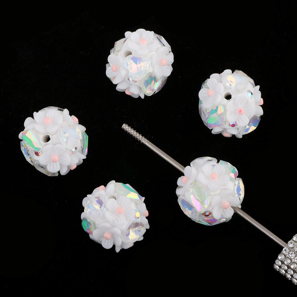 Flower Beads Luminous Zircon Flower Balls