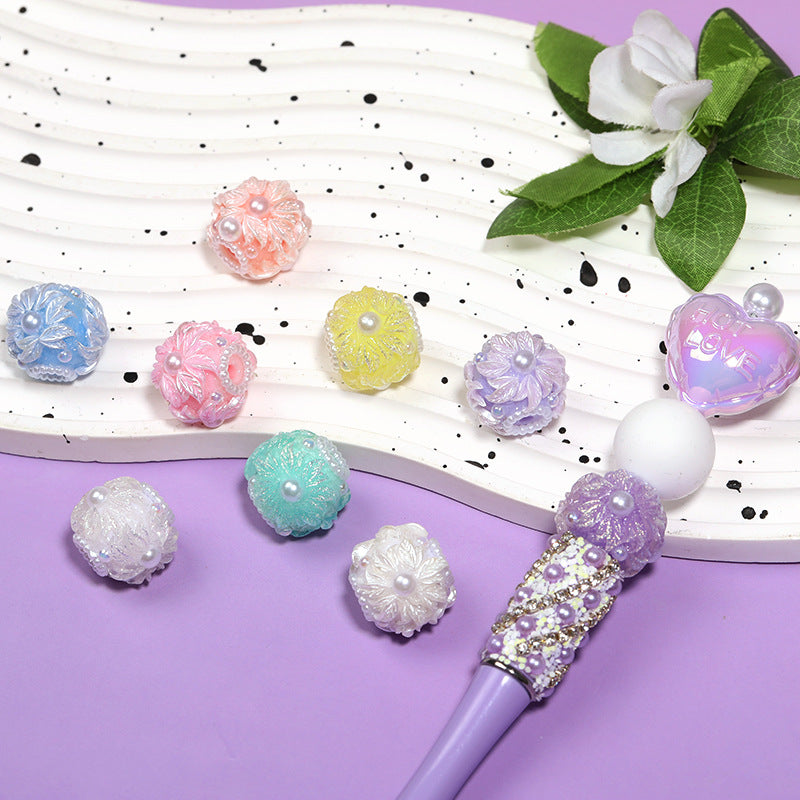 10 pcs 20mm flower fancy beads