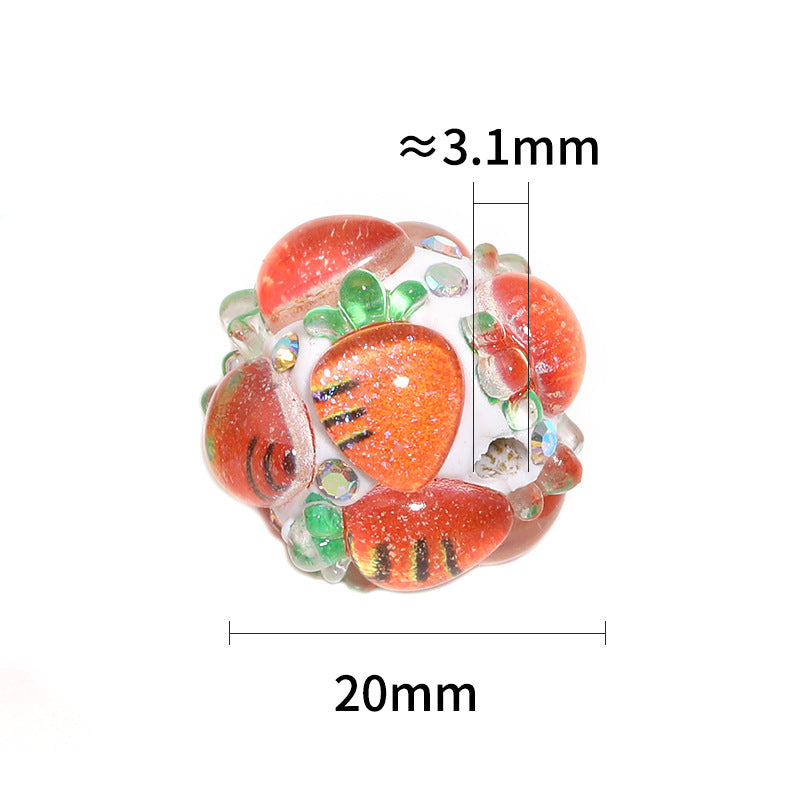20 mm fruit fancy clay beads