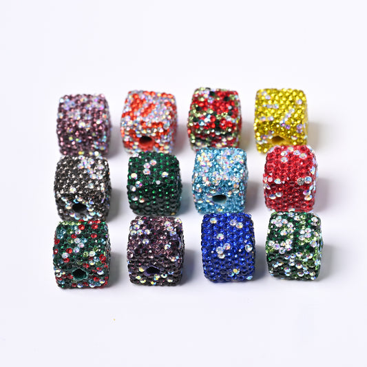 Cube AB Color Clay Beads