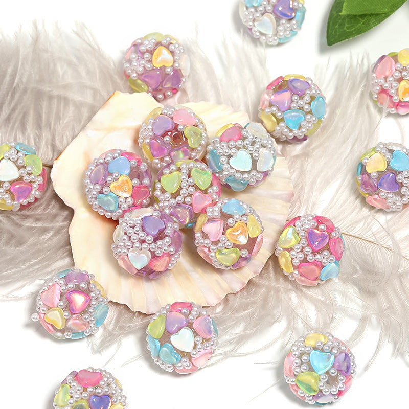 Colorful Heart-Shaped Pearls Fancy Beads