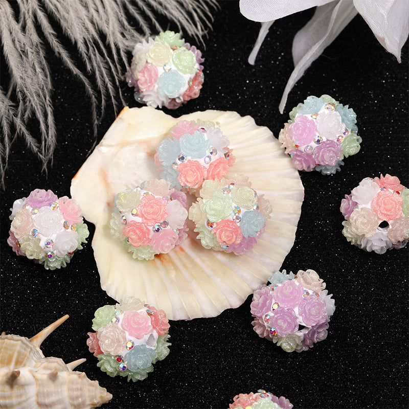 luminous flower fancy clay beads