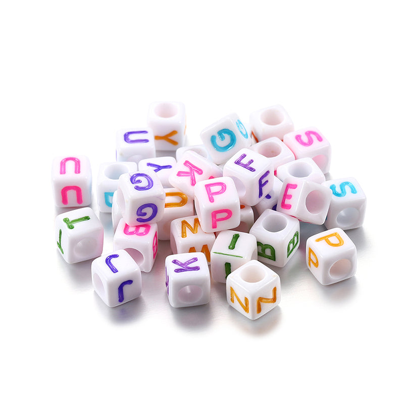 50 kinds Acrylic scattered beads English letters