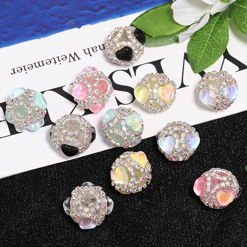 16*21mm heart shape rhinestone fancy beads