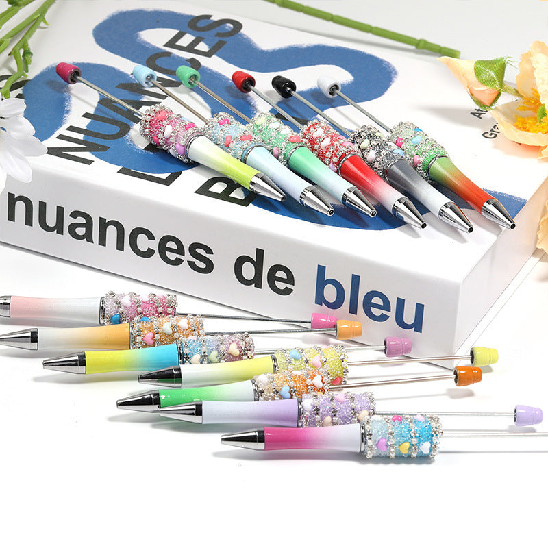 Heart-shaped beadable pen