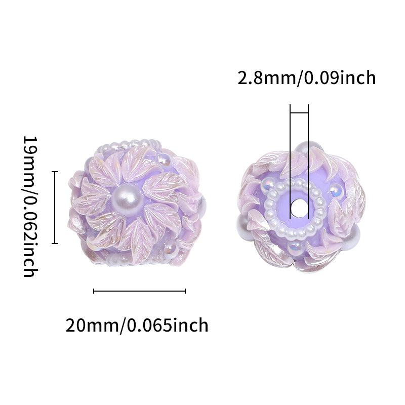 10 pcs 20mm flower fancy beads