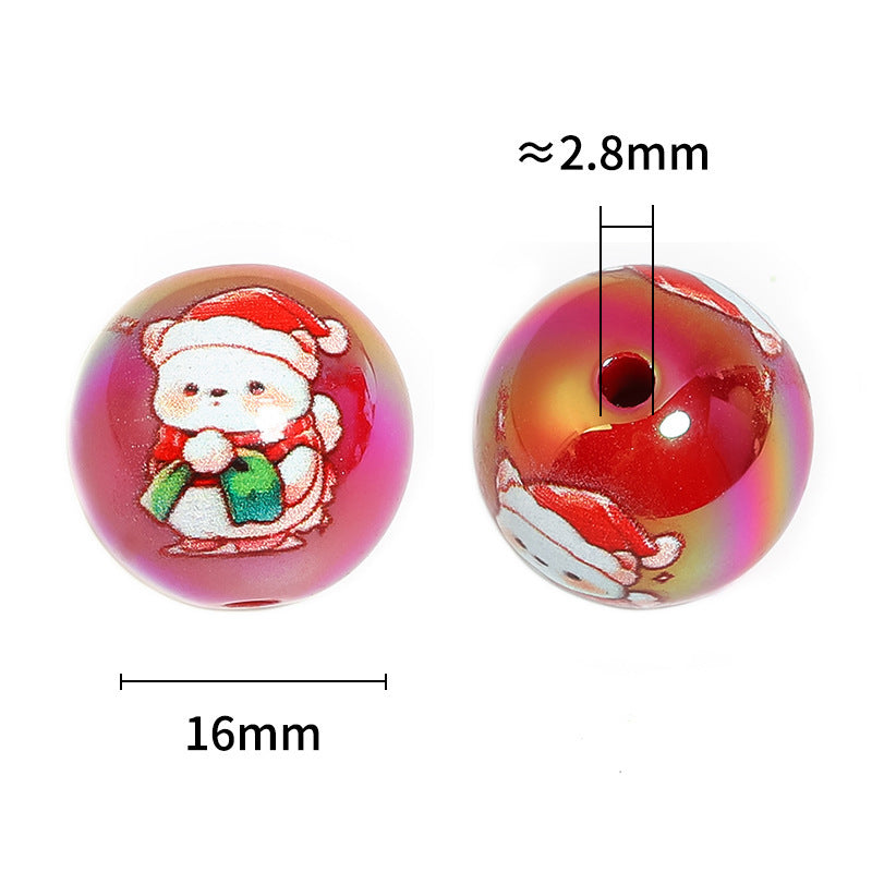 クリスマスアクリルビーズミックスカラー