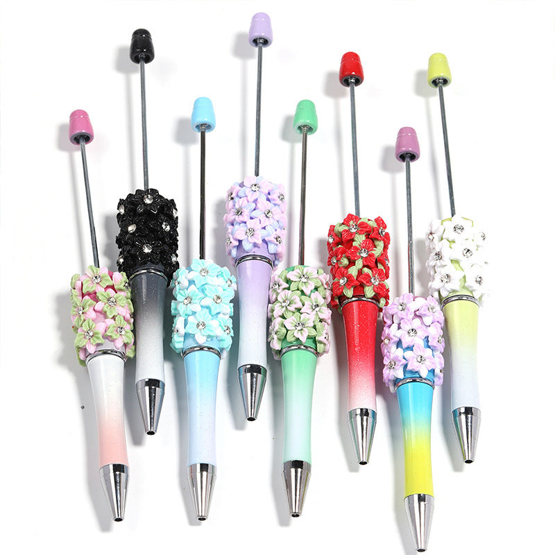 Resin Flower Full Diamond Beaded Pen