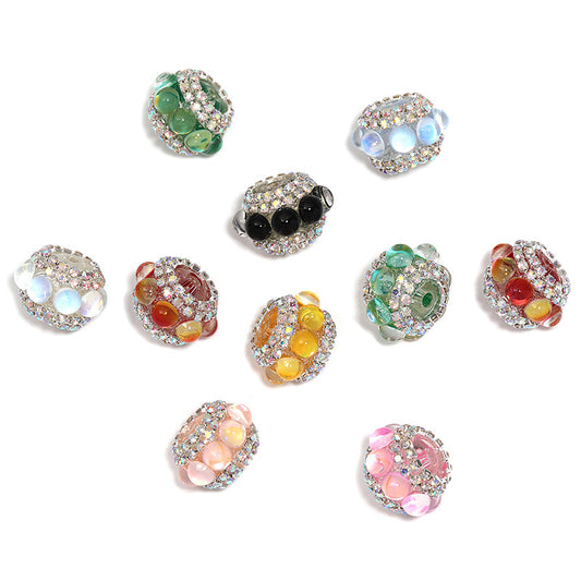 Full-Diamond Glass Mermaid Diamond Ball Fancy Beads