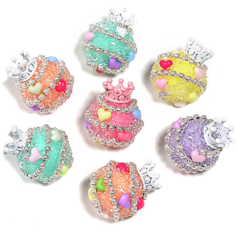5 pcs Crown Sugar Pearls Fancy Beads