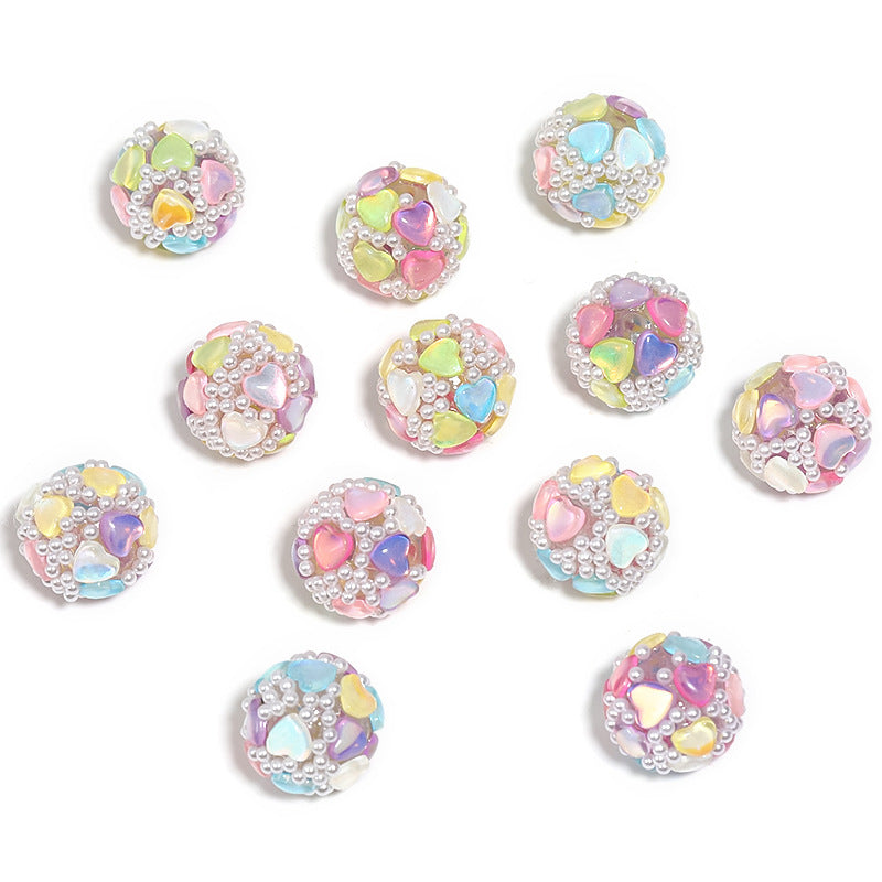 Colorful Heart-Shaped Pearls Fancy Beads