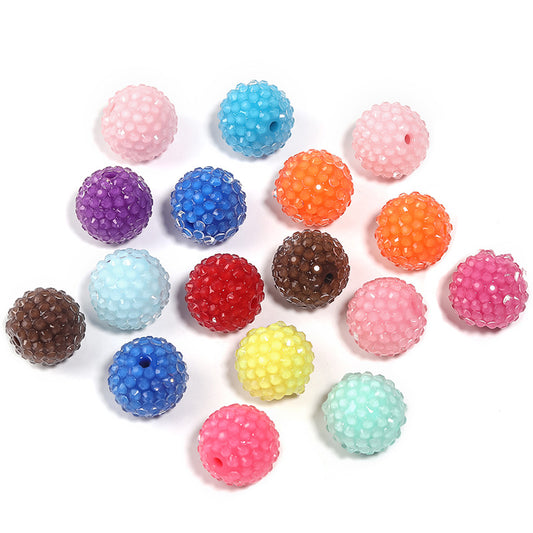 50 pcs 20mm Resin Drilled Beads with Full Drill Acrylic Beads
