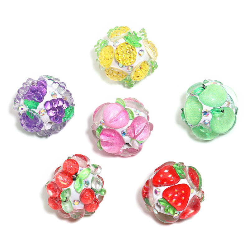 20 mm fruit fancy clay beads