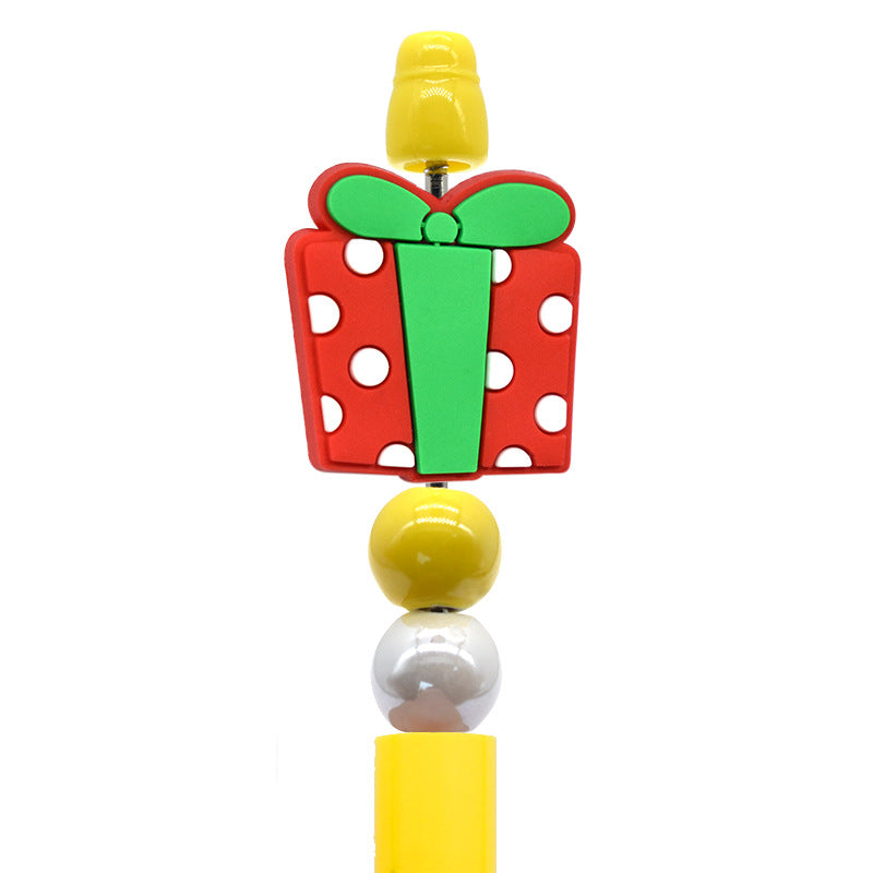 Christmas Beaded Pen Silicone Focal Beads