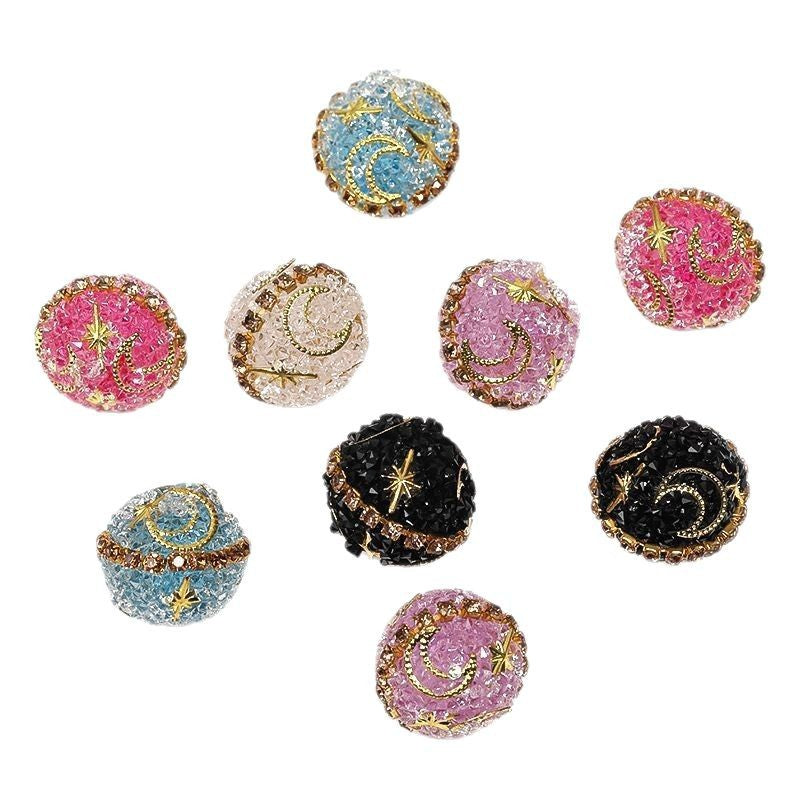Star and moon full diamond beads