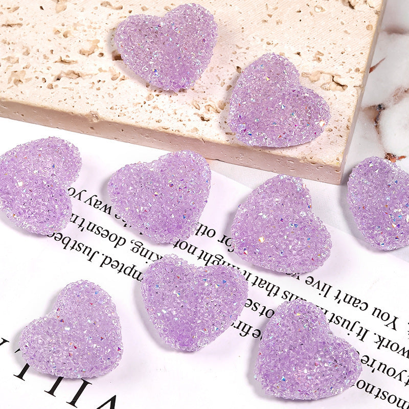 Colorful Rhinestone Soft Sugar Heart Drill Ball