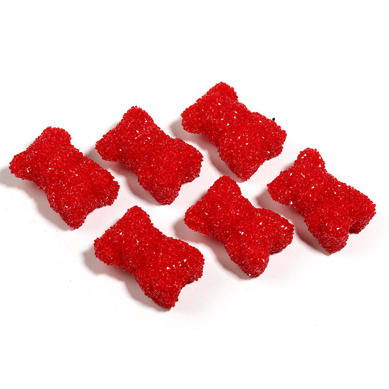 Multicolored Bear-Shaped Soft Candy Pearls Fancy Beads