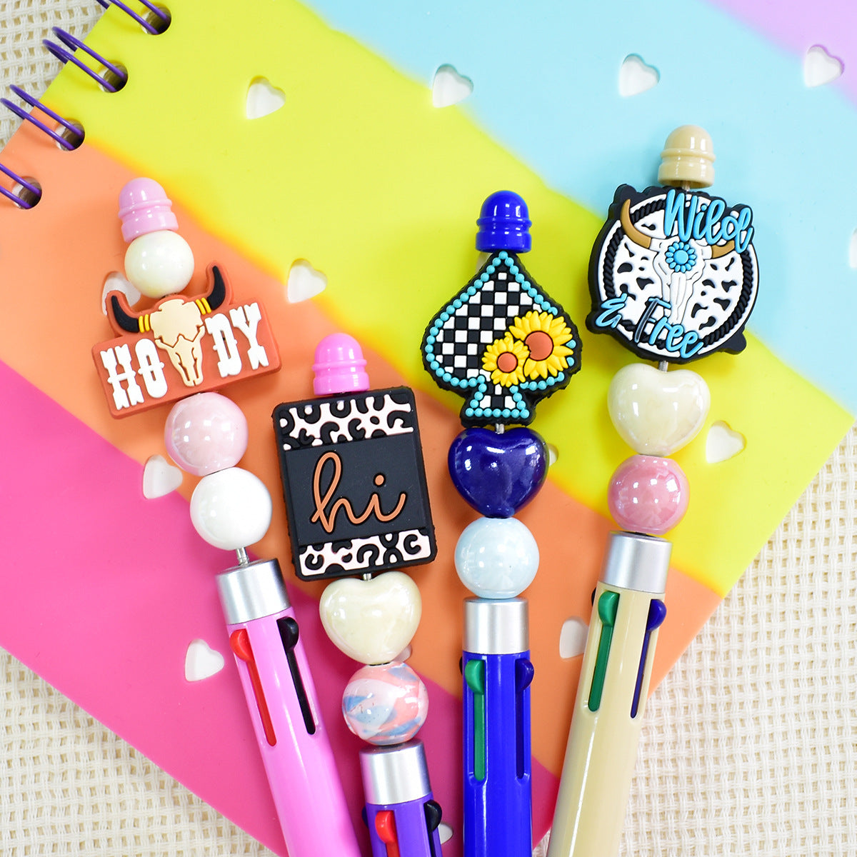 High-Value Cartoon Cowboy Series Silicone Focus Beads Silicone Focus Beads