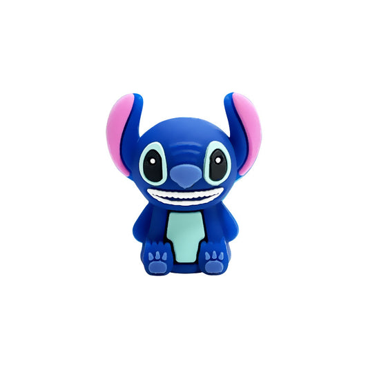 3D Blue Doll Silicone Focal Beads