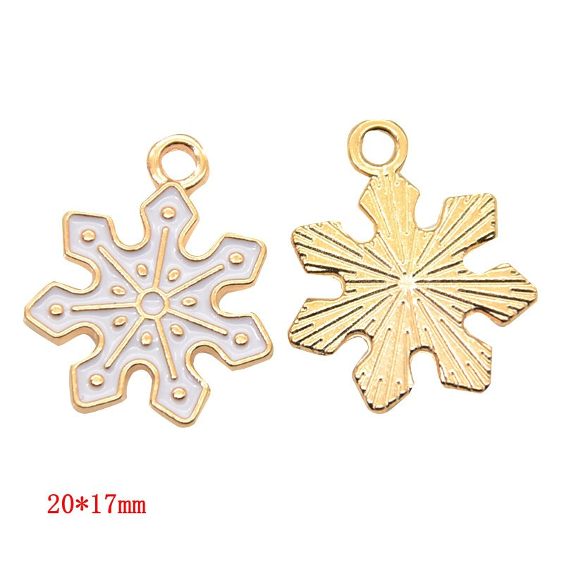 10 Pcs Christmas Series Alloy Hanging Ornaments