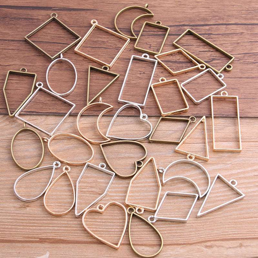 7 Colors DIY Alloy Jewelry Geometric Figure Epoxy Mold Frame