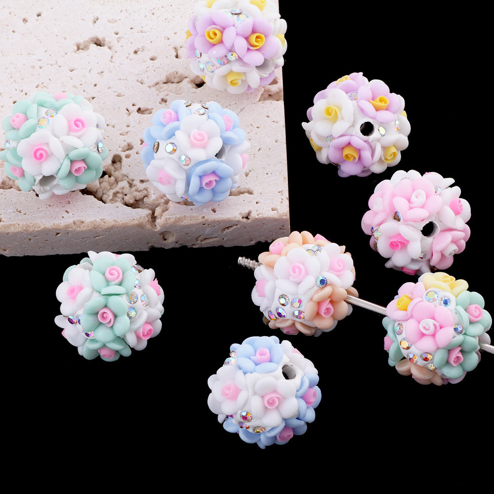 Rose Ball with Rhinestones