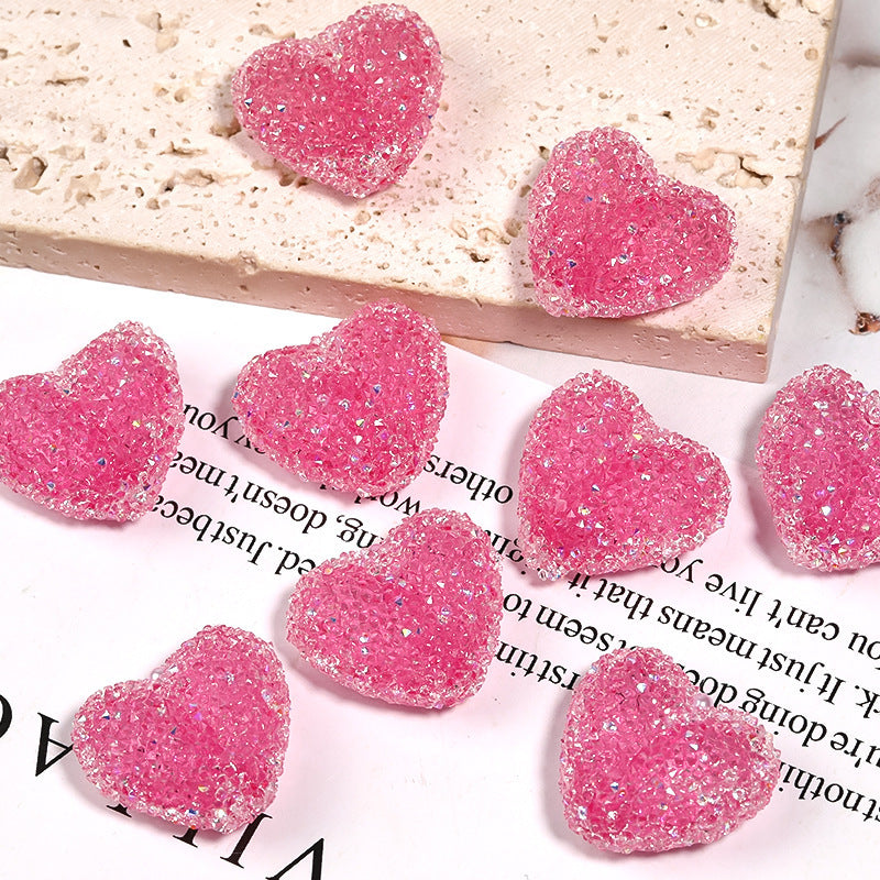Colorful Rhinestone Soft Sugar Heart Drill Ball