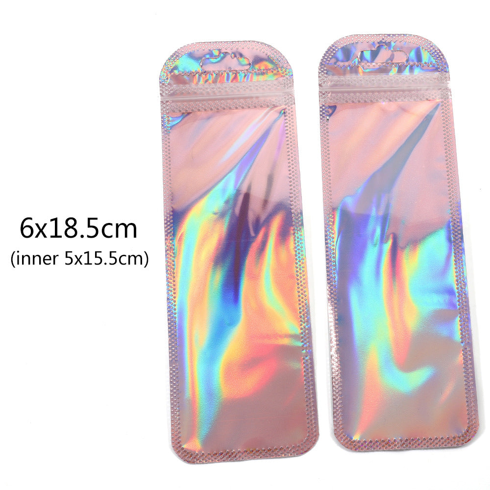 100 Pcs Resealable Large Ziplock Bags for Beadable Pens, Rose Pink Color with UV Finish