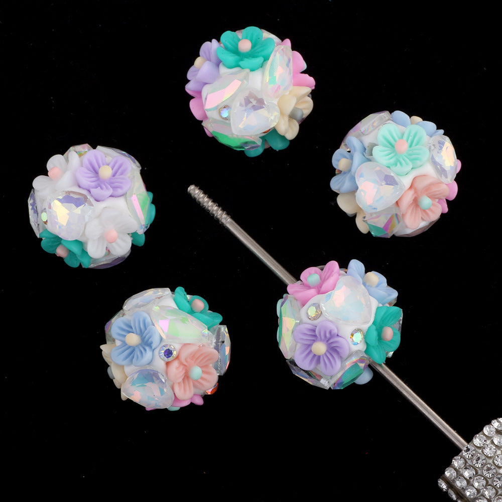 Flower Beads Luminous Zircon Flower Balls