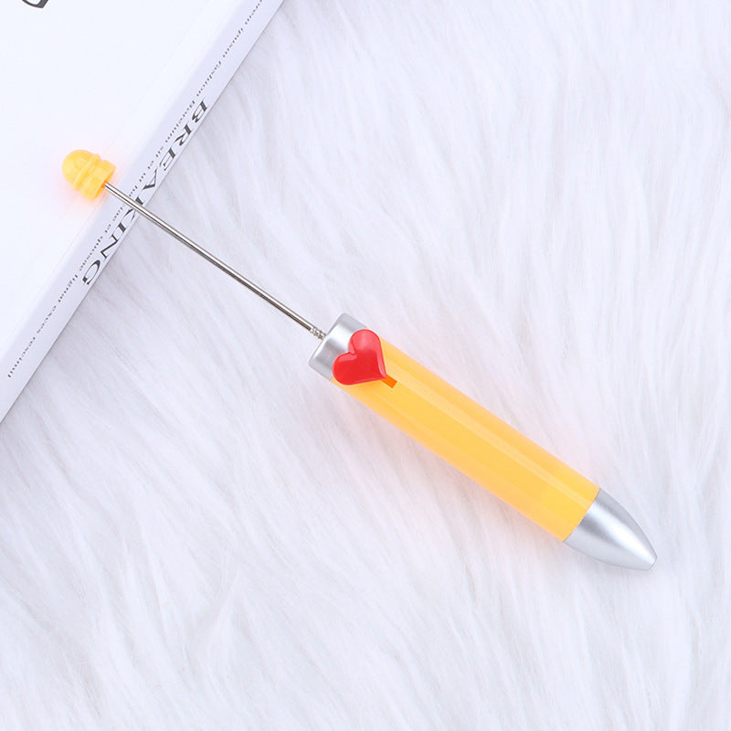 Heart-shaped Seven-color Beaded Pen