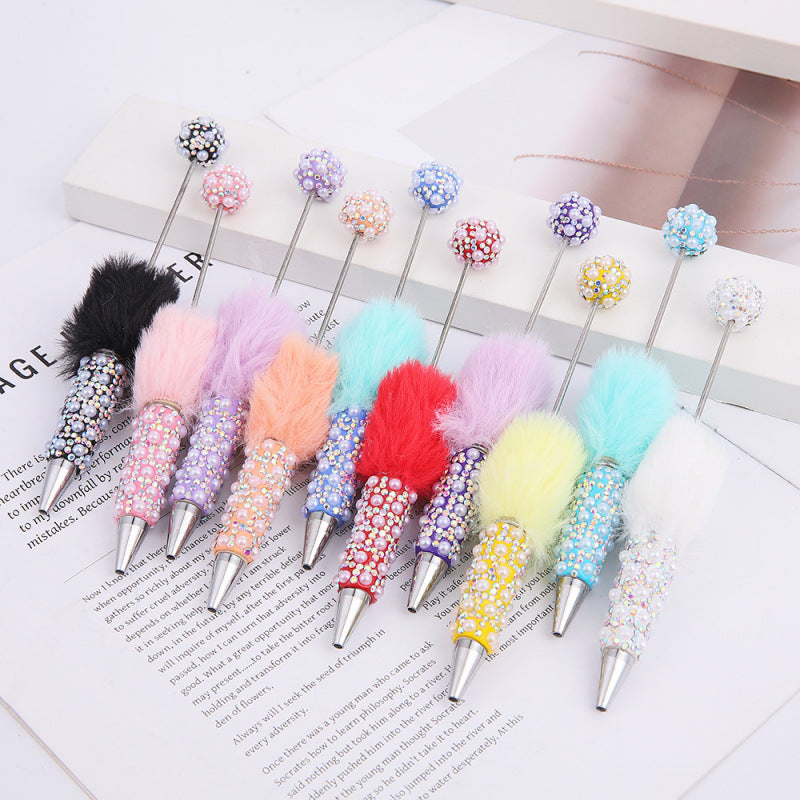 Heavy Craft Plush Pearl Full Diamond Pen