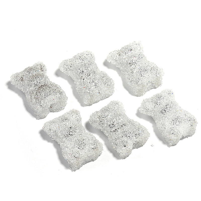 Multicolored Bear-Shaped Soft Candy Pearls Fancy Beads