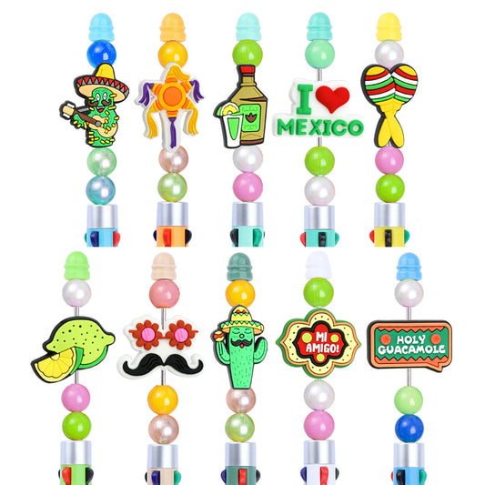 Cartoon Beads Mexican Cactus Series Silicone Focus Beads