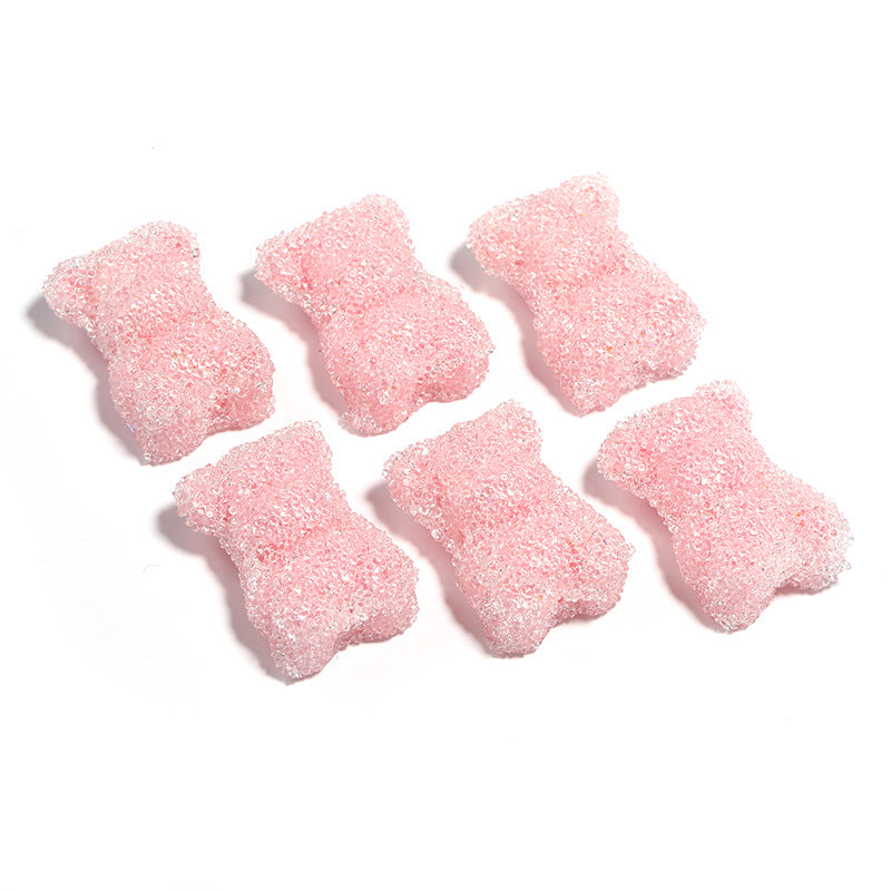 Multicolored Bear-Shaped Soft Candy Pearls Fancy Beads