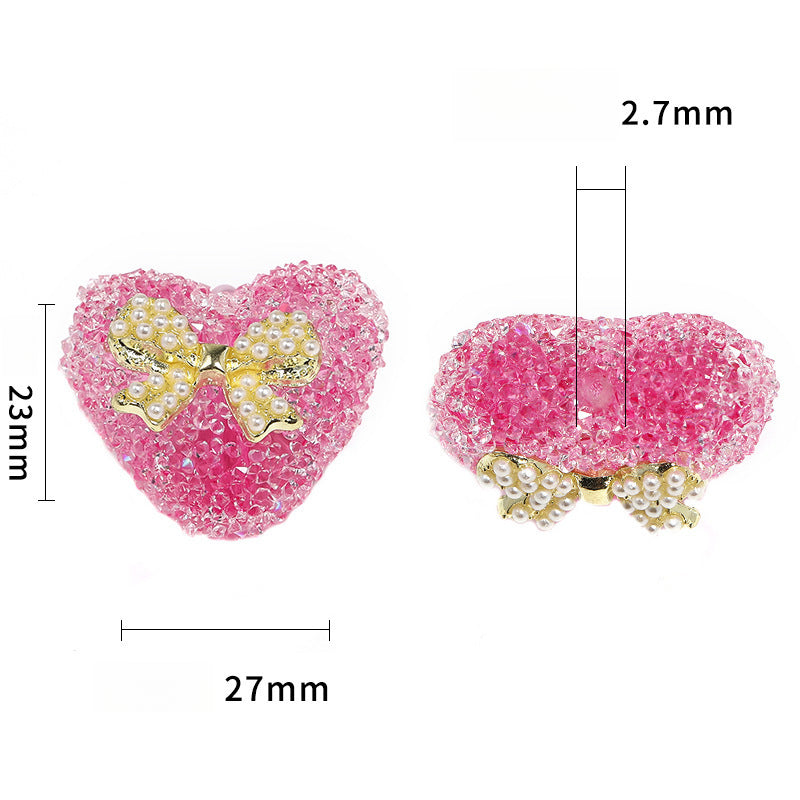 Heart-shaped Soft Sugar Candy Bowknot Beads
