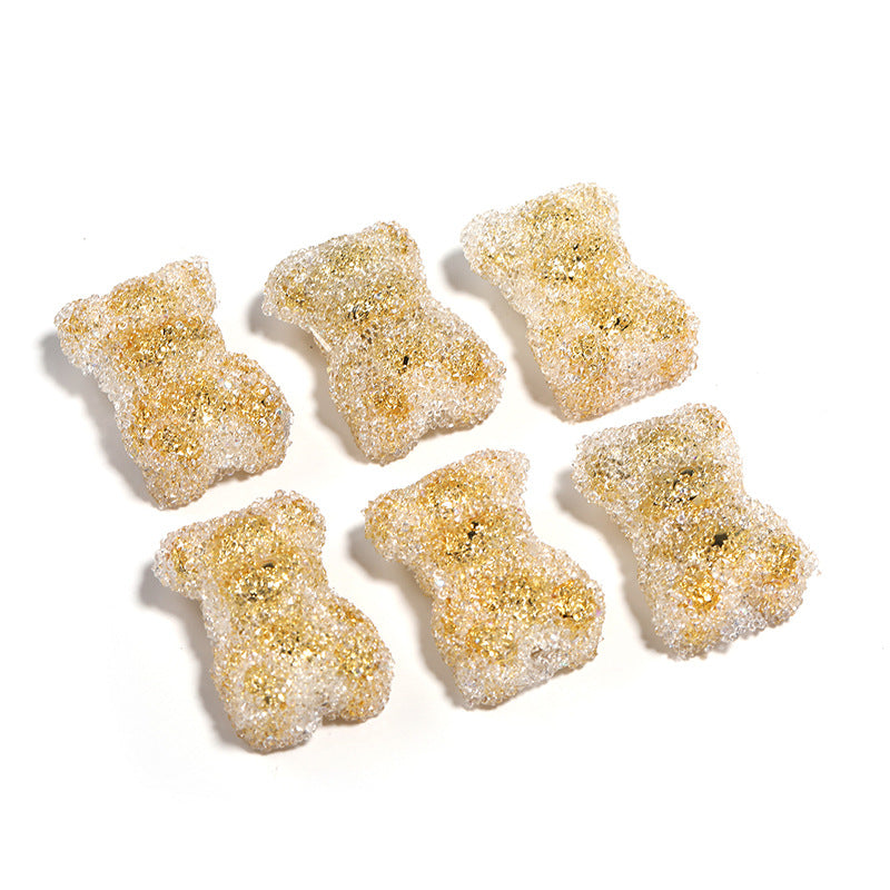 Multicolored Bear-Shaped Soft Candy Pearls Fancy Beads