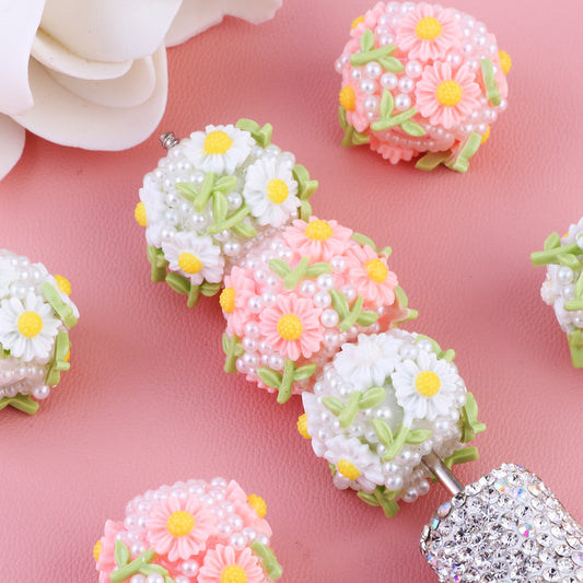 Small Daisy Pearl Flower Ball Colorful Beads