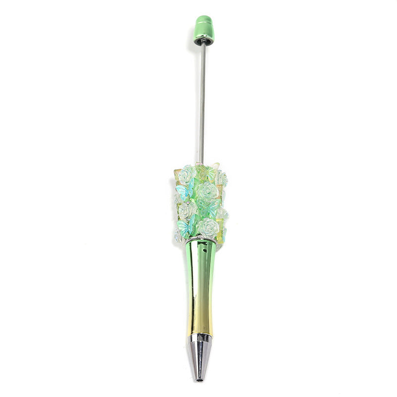 Flower Butterfly Beaded Pen