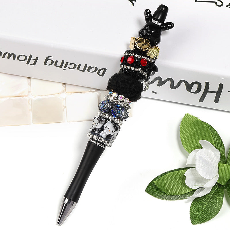 Cartoon Stress Relief Flower Beaded Pen