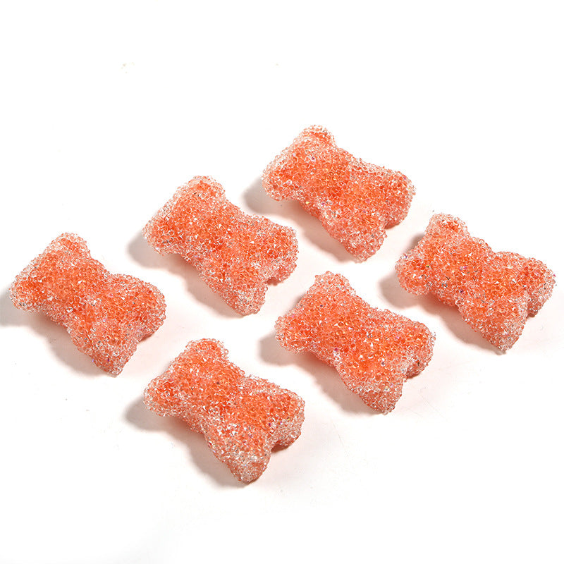 Multicolored Bear-Shaped Soft Candy Pearls Fancy Beads