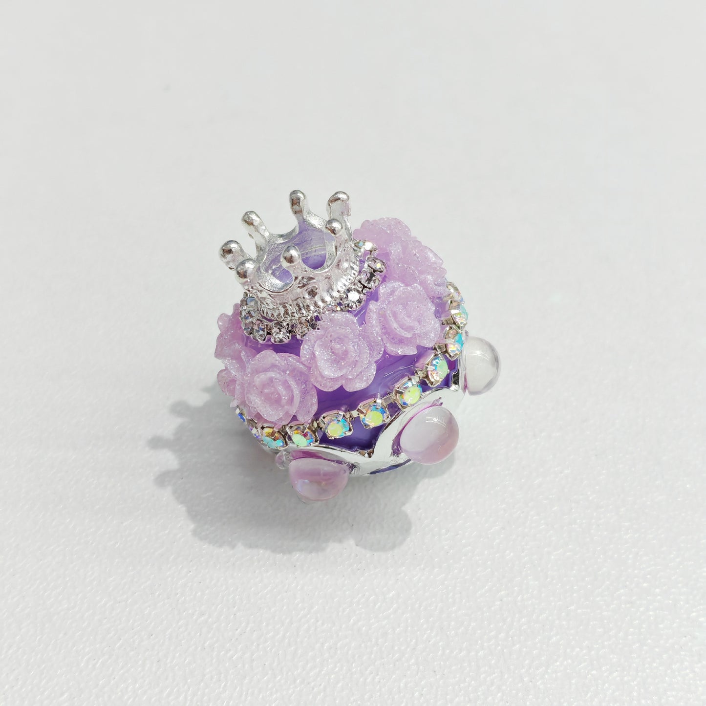 Pearl Small Flower Crown Diamond Ball Soft Clay Straight Hole Beads