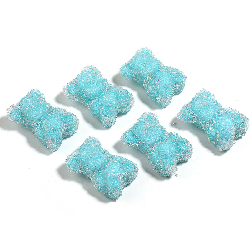 Multicolored Bear-Shaped Soft Candy Pearls Fancy Beads