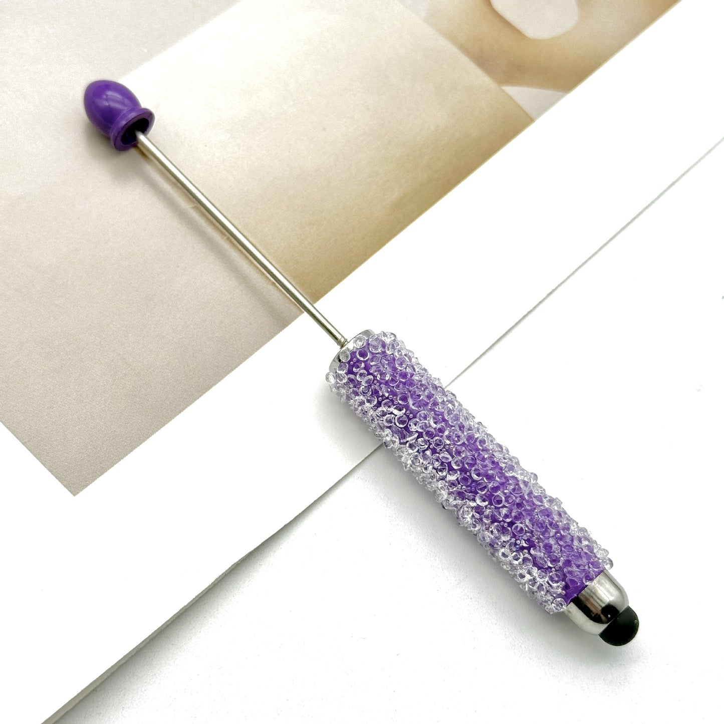 Resin Gypsophila Touch Screen Beaded Pen