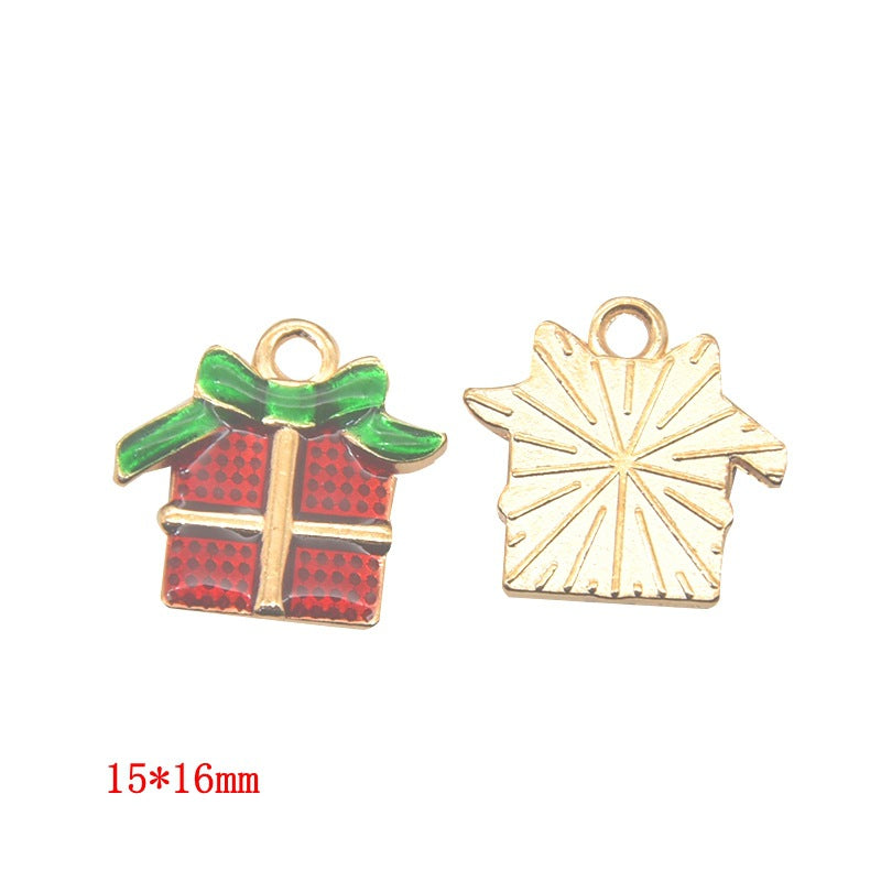 10 Pcs Christmas Series Alloy Hanging Ornaments