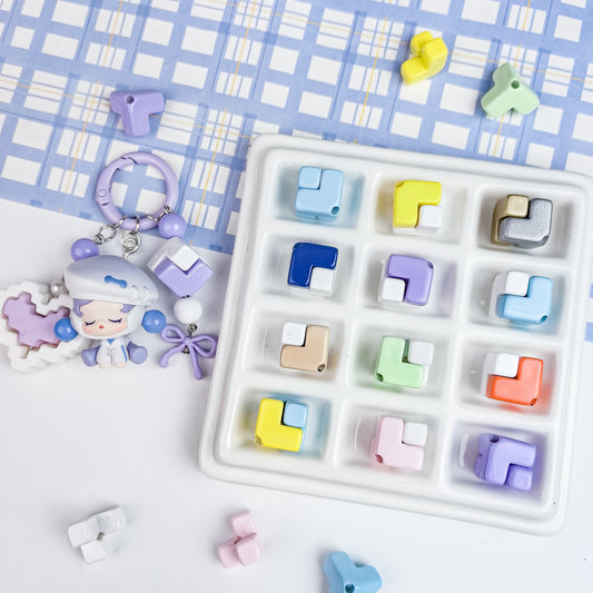 Cream Painted Macaron Beads