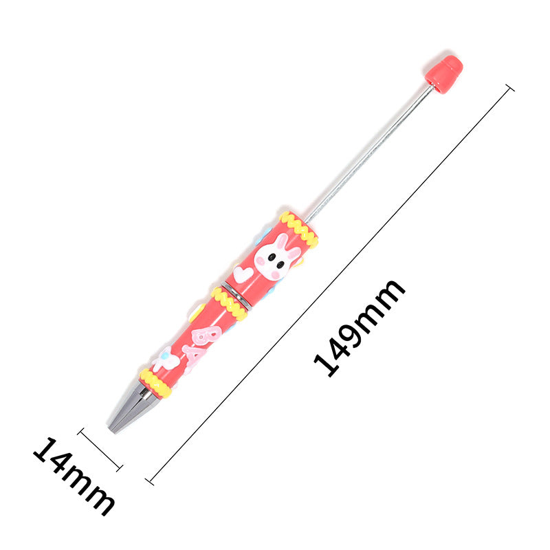 Colorful Cartoon Hand-painted Beaded Pen